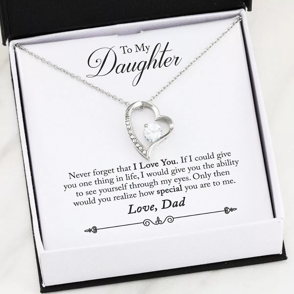 To My Daughter Necklace, Gift for Daughter from Dad, Daughter Father Necklace