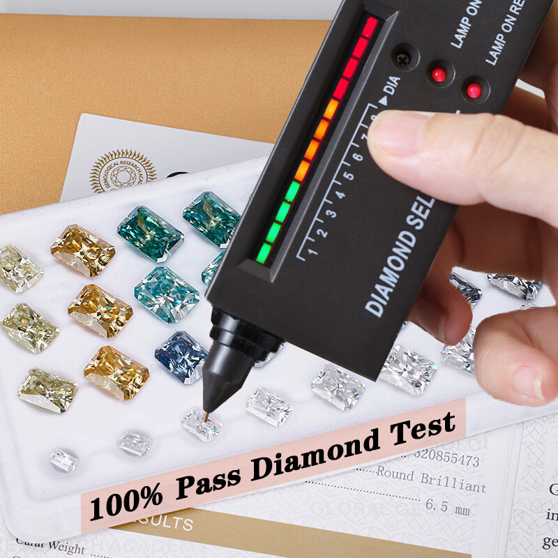 Princess Square Cut Moissanite Loose Stone Champagne VVS1 GRA Lab-Created Gems