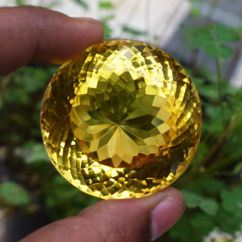 426.50 CT Flawless Yellow Topaz Round Faceted Cut Certified Loose Gemstone