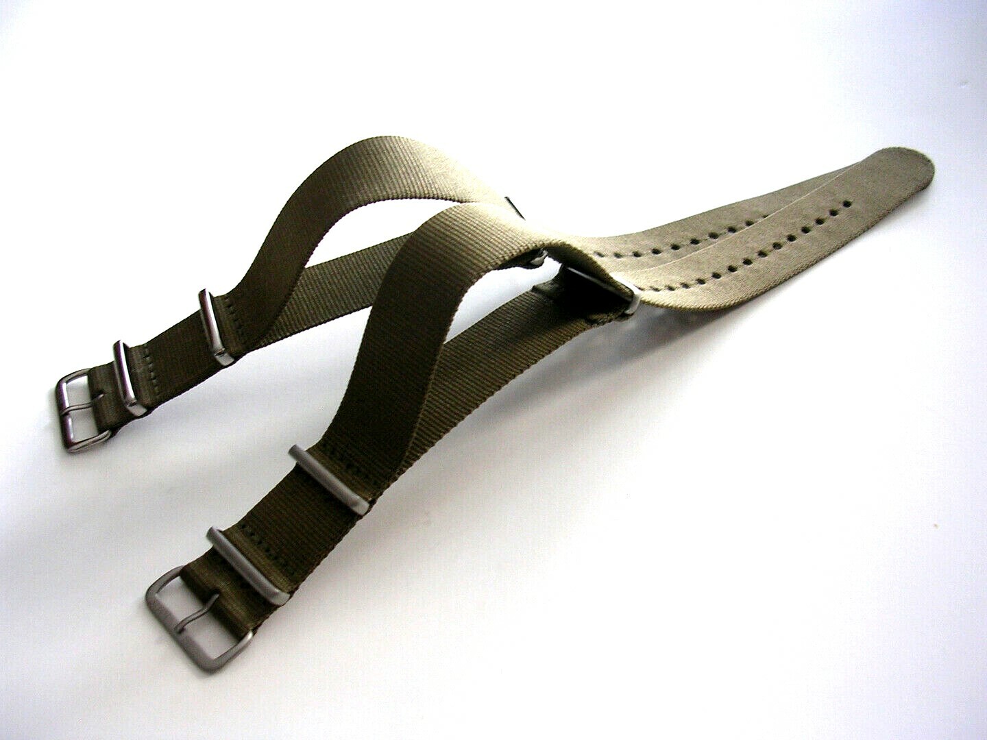 NATO G10 ® Khaki Green HD nylon Military Dive watchband RAF strap bond IW SUISSE