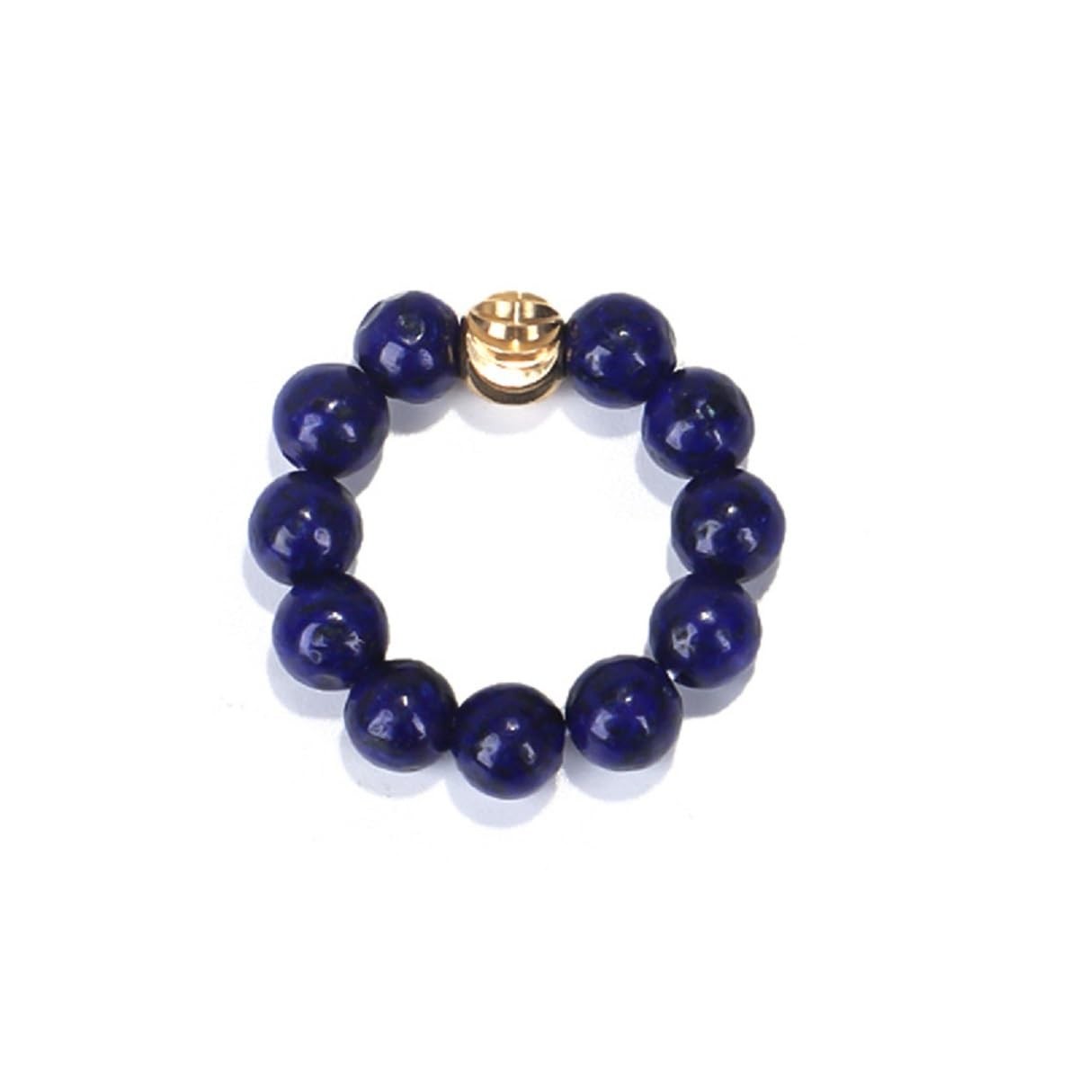 4mm Handmade Healing Stone Beads Ring with Elastic Stretchy Cord, One Size Fi…