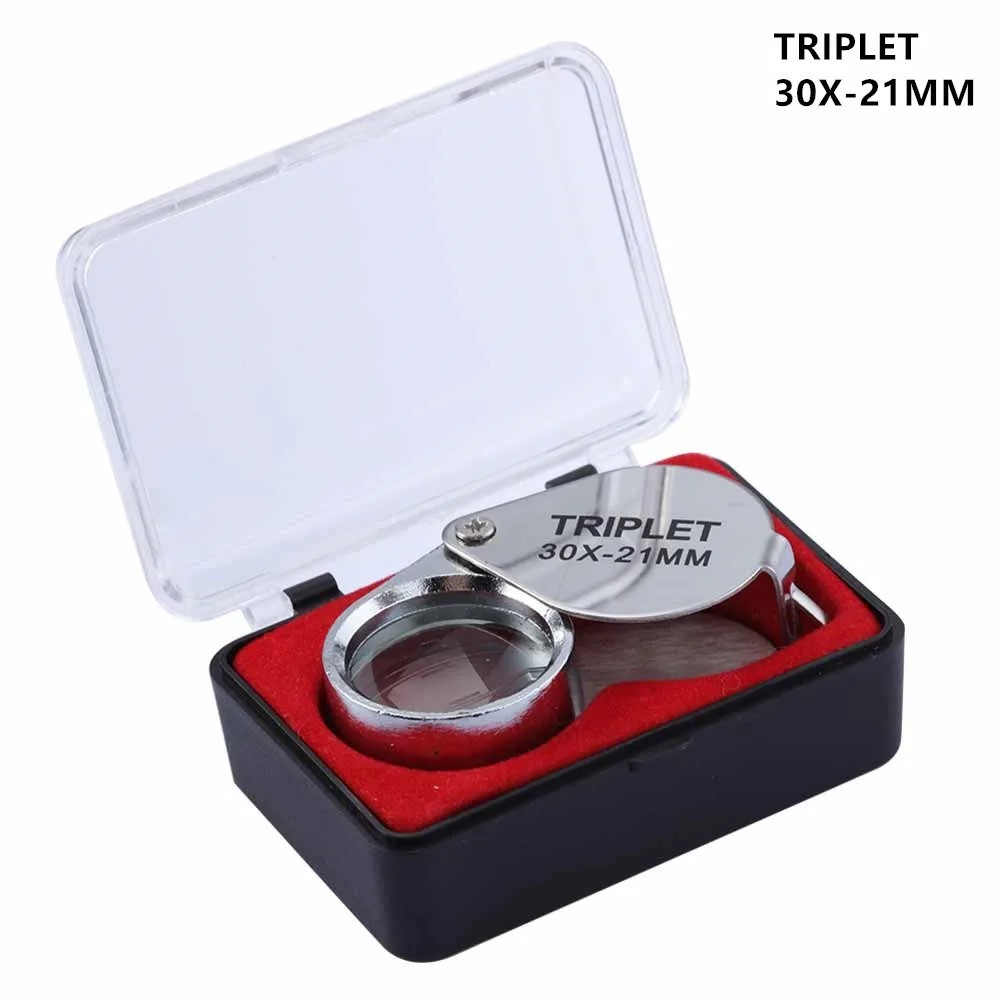 10-30X Jeweler’s Glass Magnifying Loupe-Eye Magnifier for Jewelry, Coin, Stamp