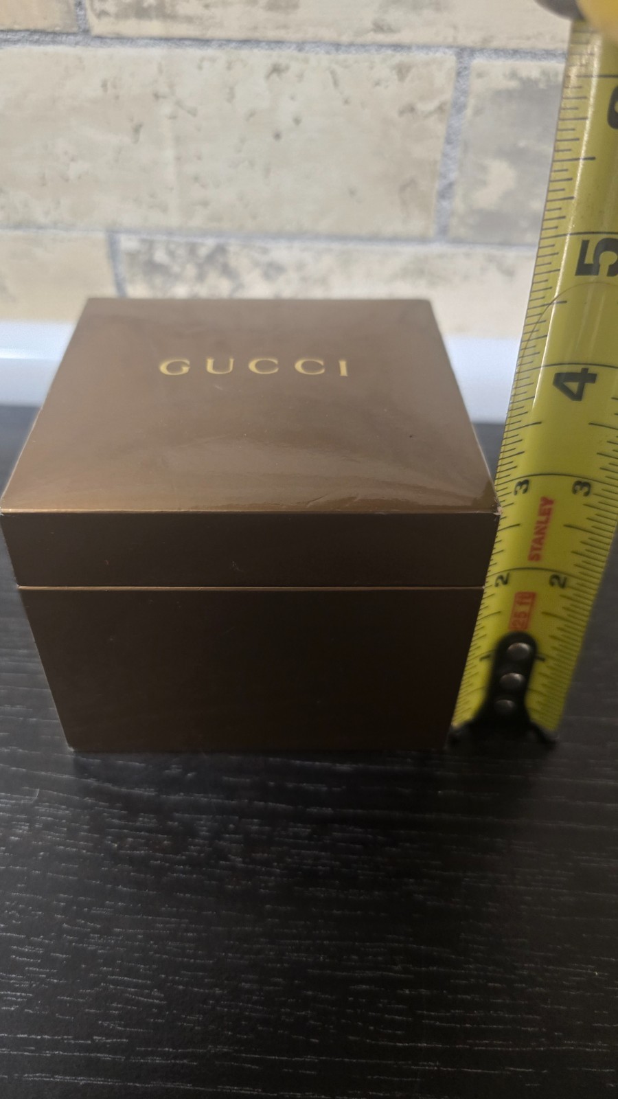 Gucci Small Accessory Box – Authentic 4×4 Designer Packaging – Brown