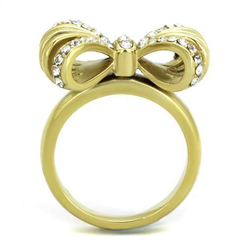Gold Womens Ring Anillo Para Mujer y Ninos Unisex Kids 316L Stainless Steel Ring
