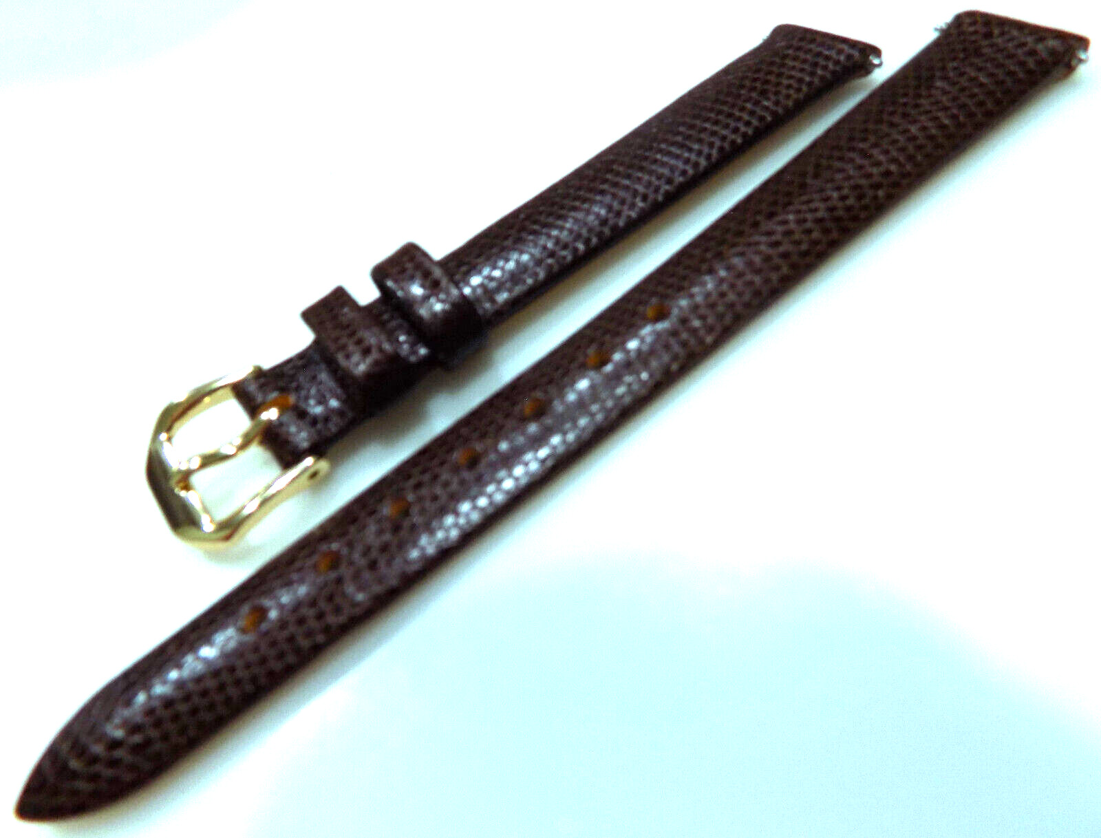 12mm Regular Brown Timex Simulated Lizard Grain Watch Band 7 3/16″ (184mm) Long