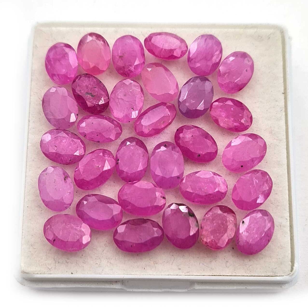 Natural Pink Sapphire Oval Cut Loose Gemstone Lot 7 Pcs 5*7 MM 5 CT