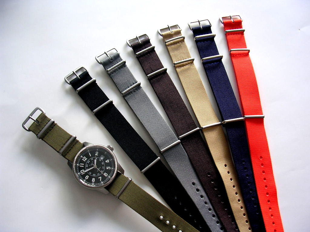 24mm NATO g10 Nylon watch band strap utc RAF Stitched Bonded IW SUISSE 18 20 22