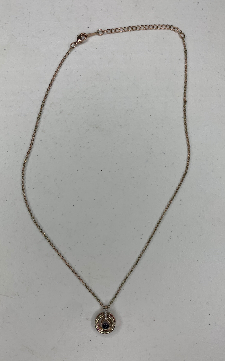 I LOVE YOU in 100 Languages Pendant W 18” Chain, Stamped 925 – Used, 4.9 Grams