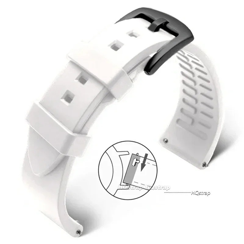 18mm 20mm 22mm Soft Silicone Watch Band Divers Replacement Strap Quick Release