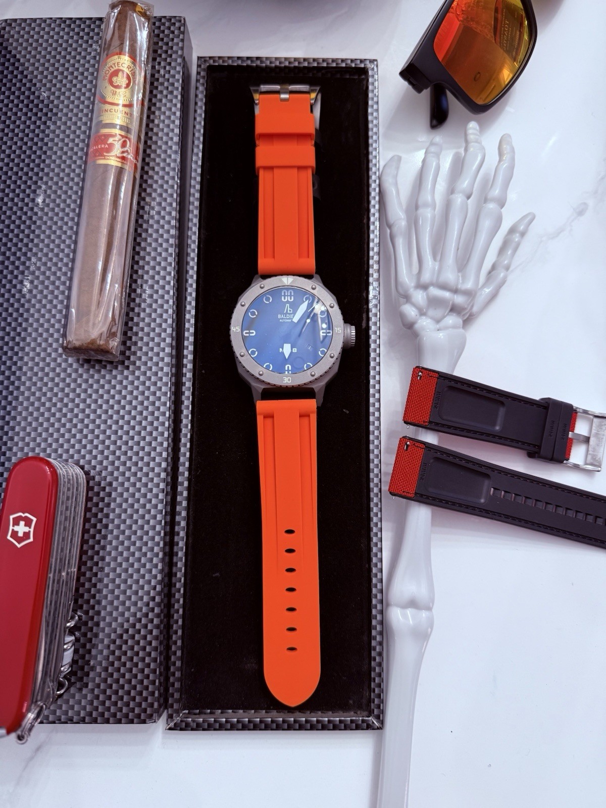 Baldieri MAGNUM M48 INOX AB0061SS-BKD Limited 055/150 WR 30ATM Swiss Automatic