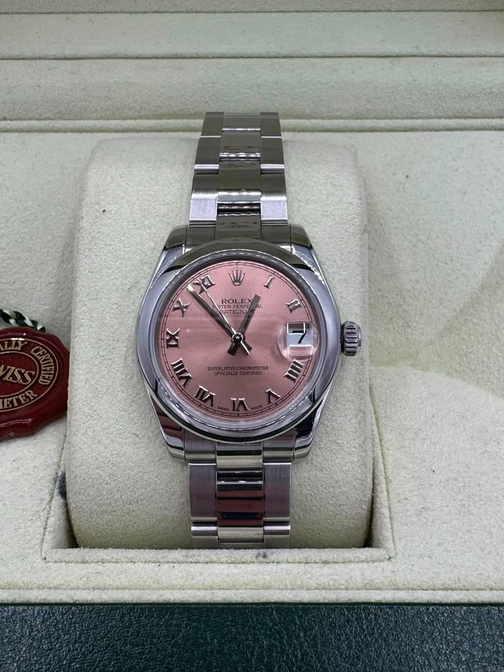 Rolex 178240 Datejust Stainless Steel Pink Roman Dial 31mm 2006 AUS STOCK