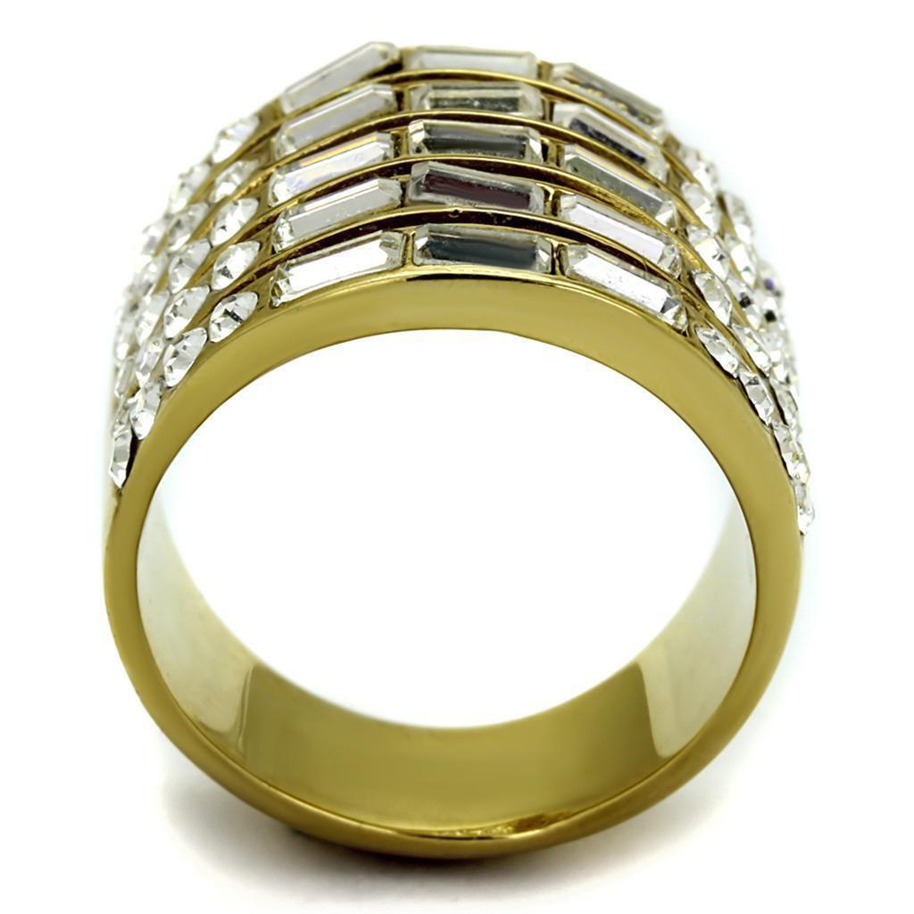 Gold Womens Ring Anillo Para Mujer y Ninos Unisex Kids 316L Stainless Steel Ring