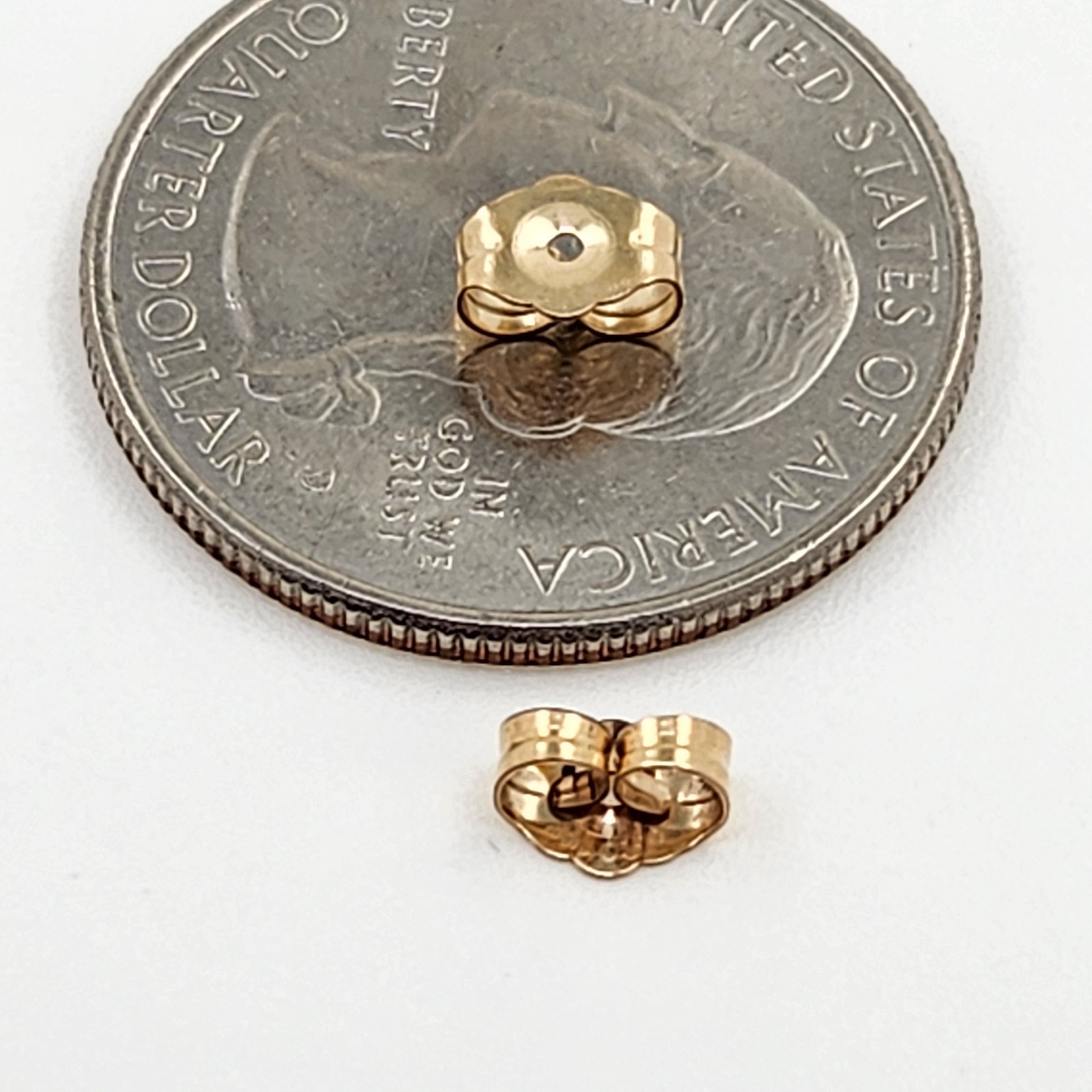 14K Yellow Gold Filled 4.7×6.2mm Earring Backs 2pcs Heavy Clutch Stud Posts