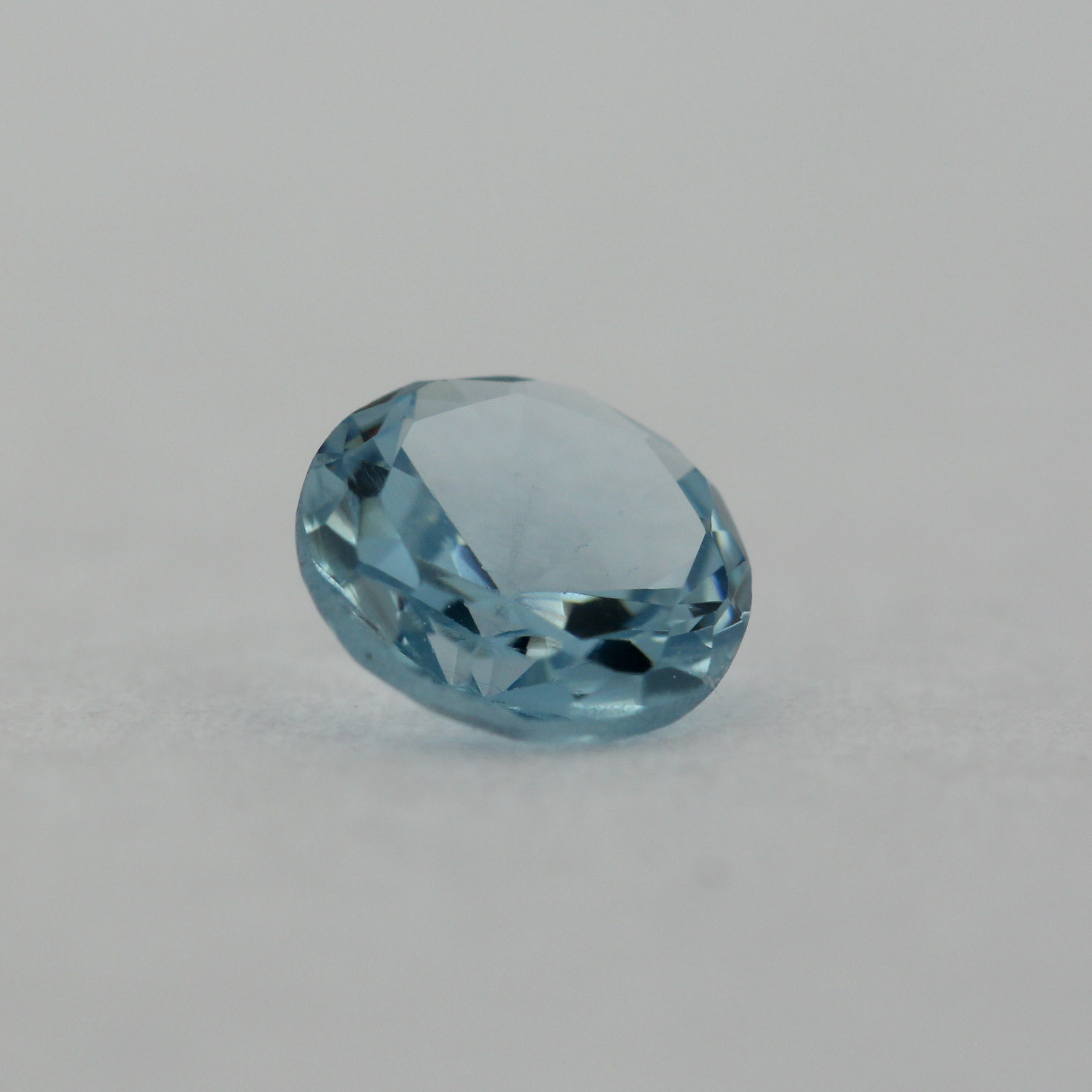 Loose Round Cut Aquamarine CZ Stone Single Light Blue Cubic Zirconia Birthstone