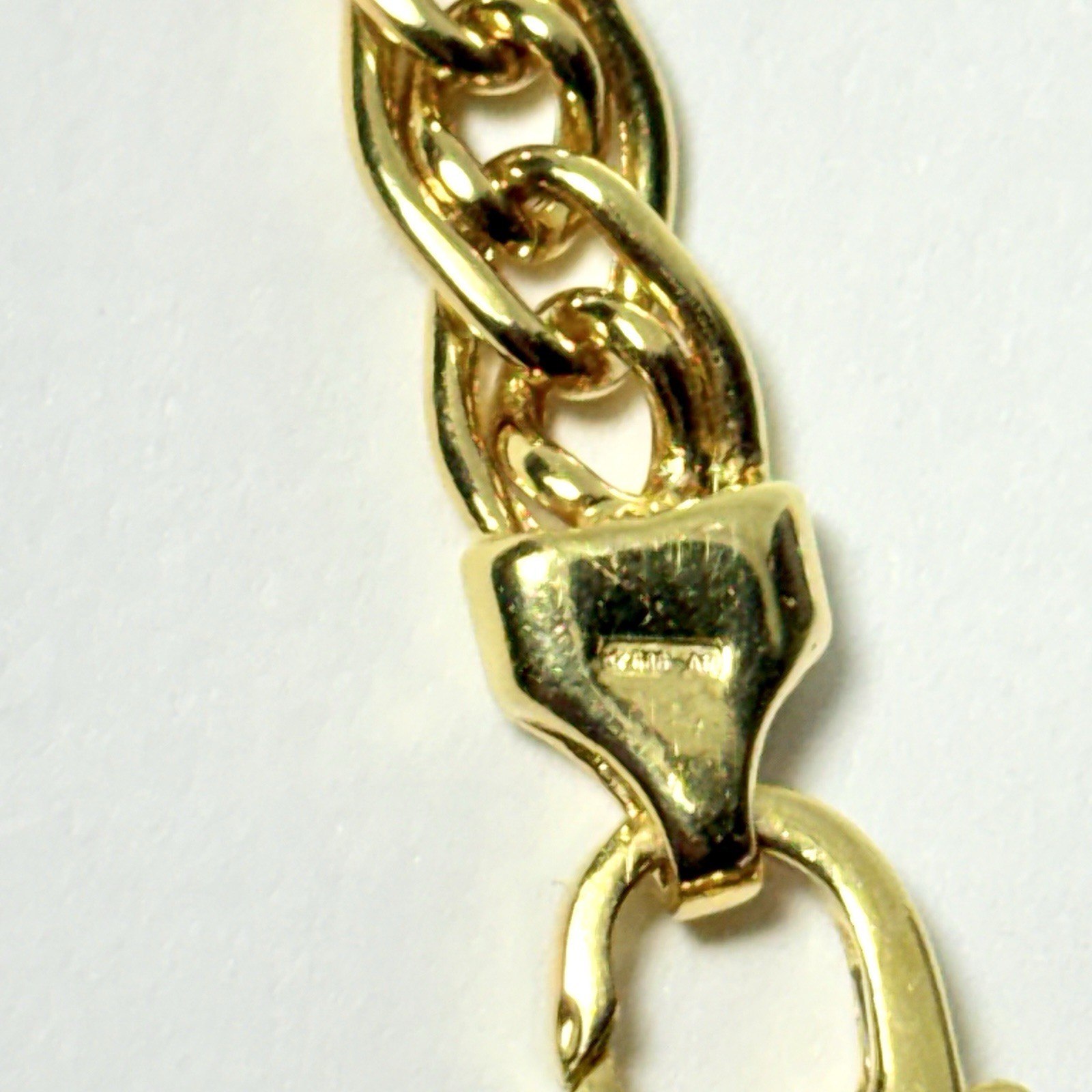 Italy 14K Yellow Gold Nonna Double Curb Link 4.5mm 28″ Chain Necklace 13.6g