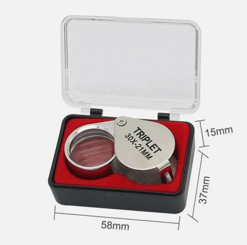 10-30X Jeweler’s Glass Magnifying Loupe-Eye Magnifier for Jewelry, Coin, Stamp