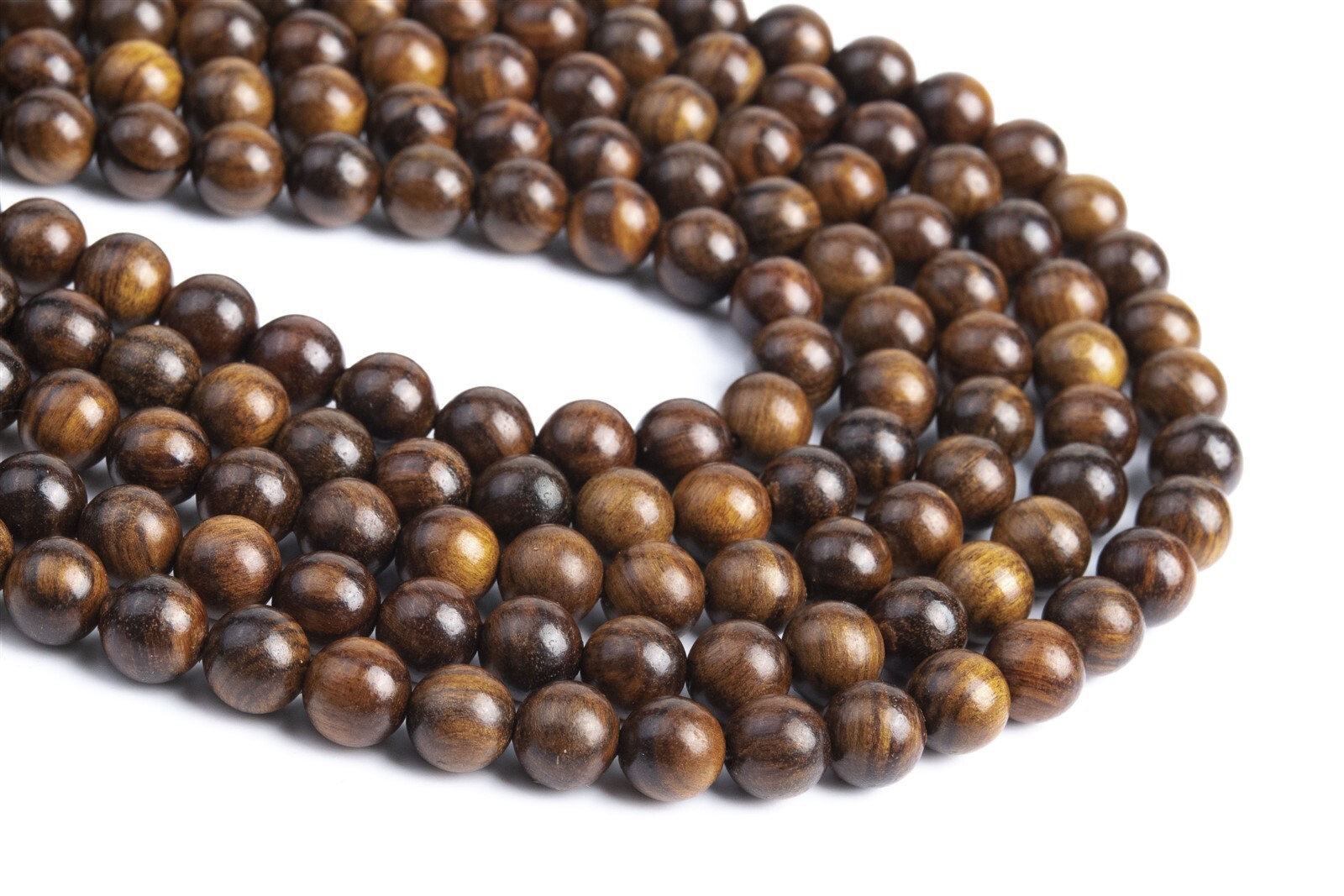 8MM 108 Pcs Fragrant Black Rosewood Mala Beads Natural Wood Round Beads 35″