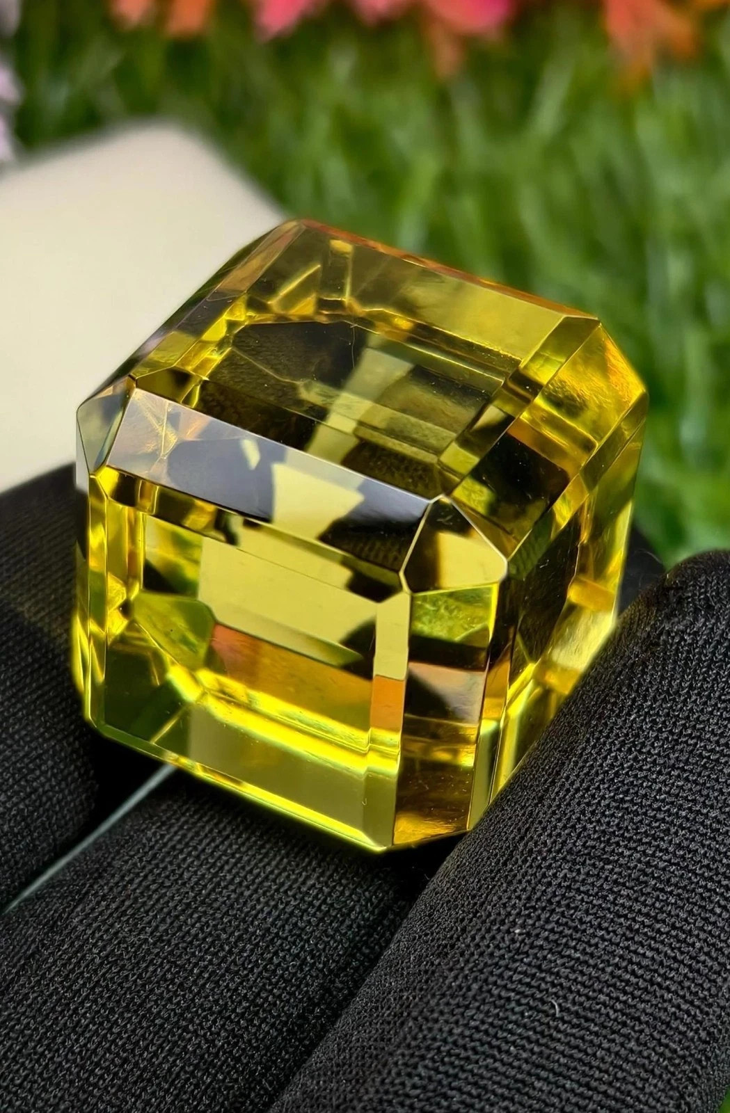 50 Ct Natural Yellow Sapphire Cube Cut Certified Loose Gemstone