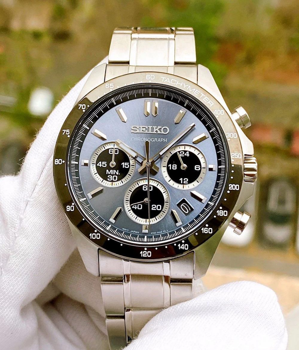 Seiko Spirit SBTR027 Chronograph Blue Dial Stainless Steel Men’s Watch