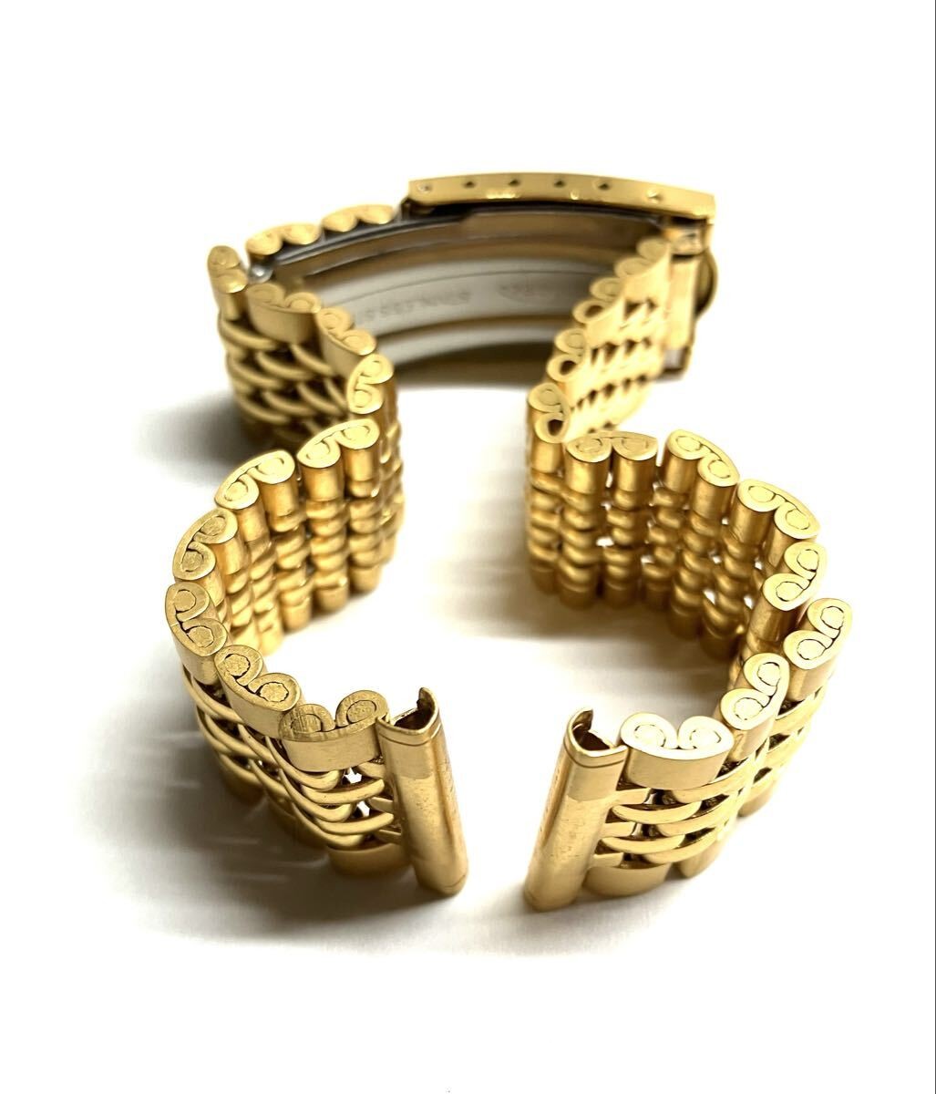 Snake Jubilee Type Vintage 20mm Swiss Jubilee Gold Color SS Band Bracelet