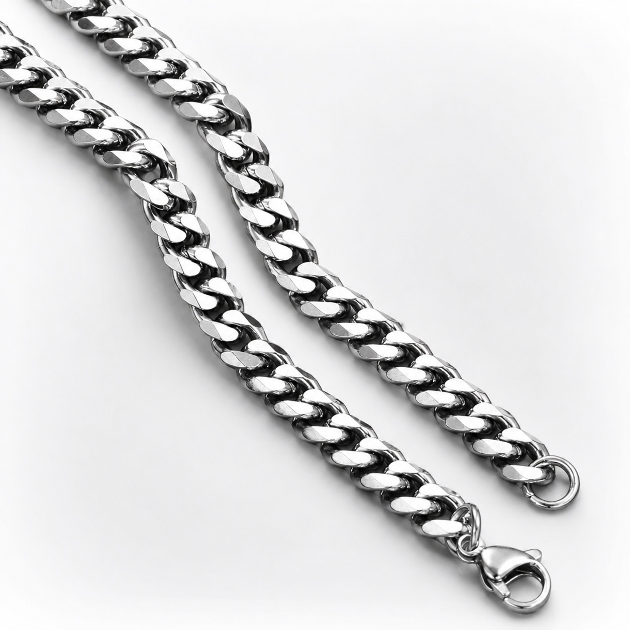 Stainless Steel Cuban Curb Chain Unisex Hip Hop Jewelry 3/5/7/9/11mm Size 16-24”