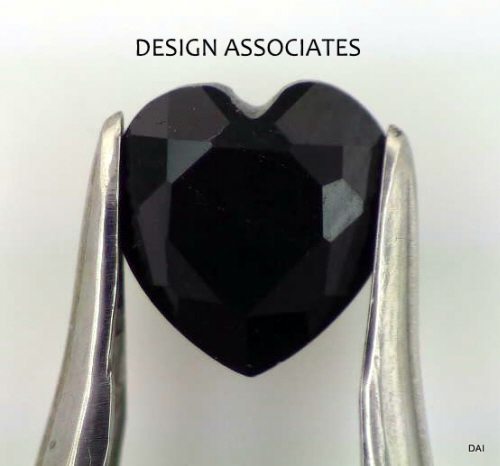BLACK SAPPHIRE 5 MM HEART CUT EARTH MINED AND TREATED CALIBRATED AAA