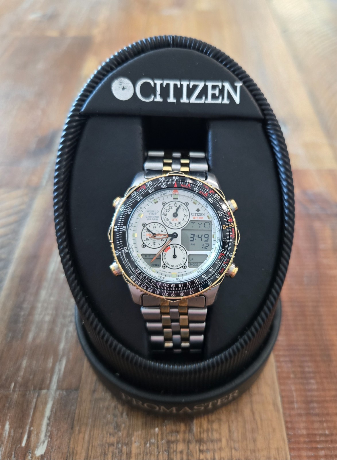 Vintage Citizen Promaster Navihawk C300 Two-Tone Chronograph Full Set – Fresh Ba