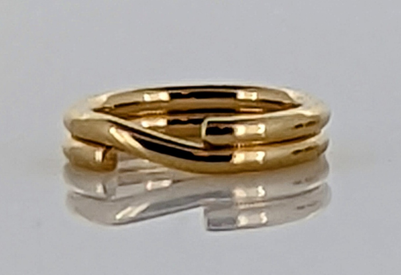 5mm 14k Solid Gold Round Split Jump Ring Clasp Charm Link White Yellow Gold