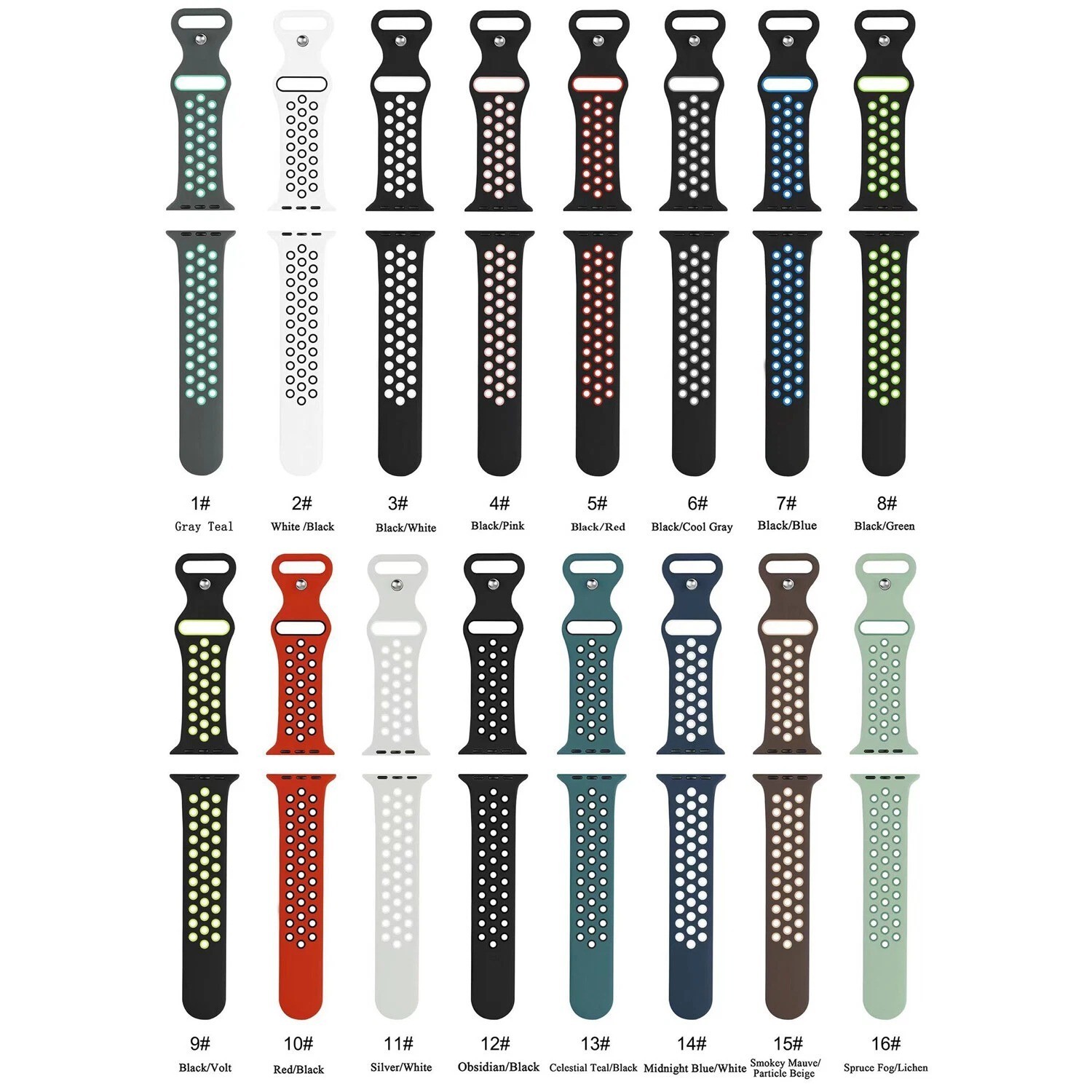 Silicone Sports Band Strap for Apple Watch Series 11 10 9 8 7 SE All Sizes 38-49