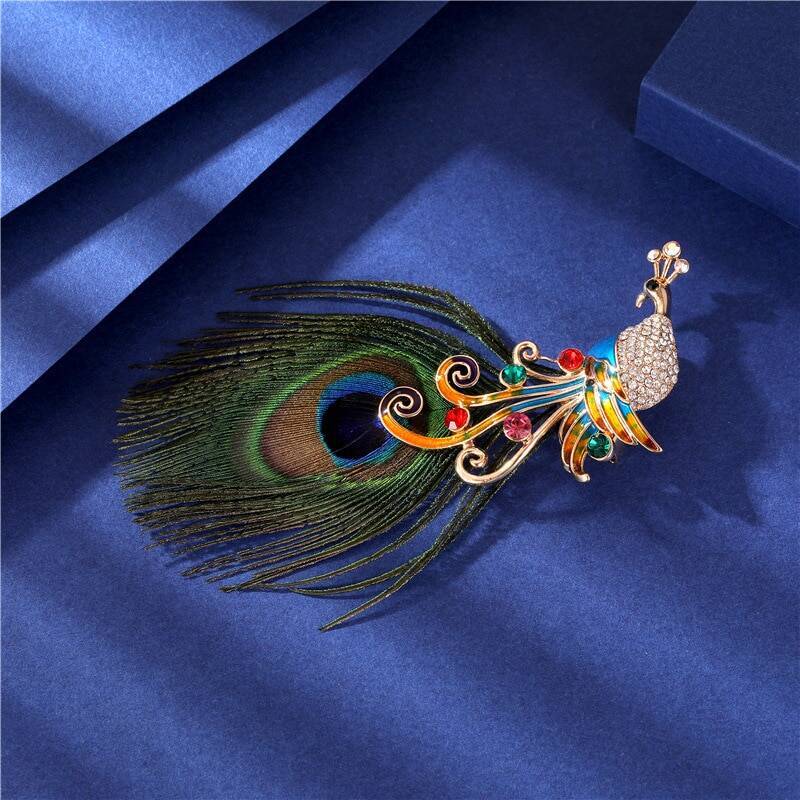 fashion peacock brooch animal clothing pin jewelry