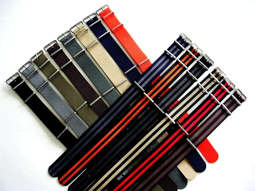 18 20 22 24 NATO G10 Premium nylon watchband 3pak MoD RAF strap Bonded IW SUISSE