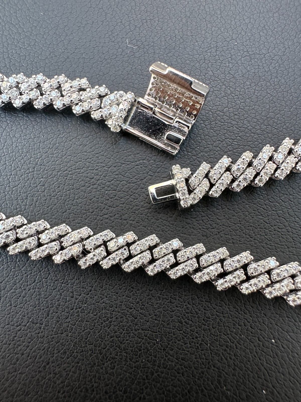 MOISSANITE Real Mini 5mm Micro Miami Cuban Link Prong Bracelet Iced 925 Silver