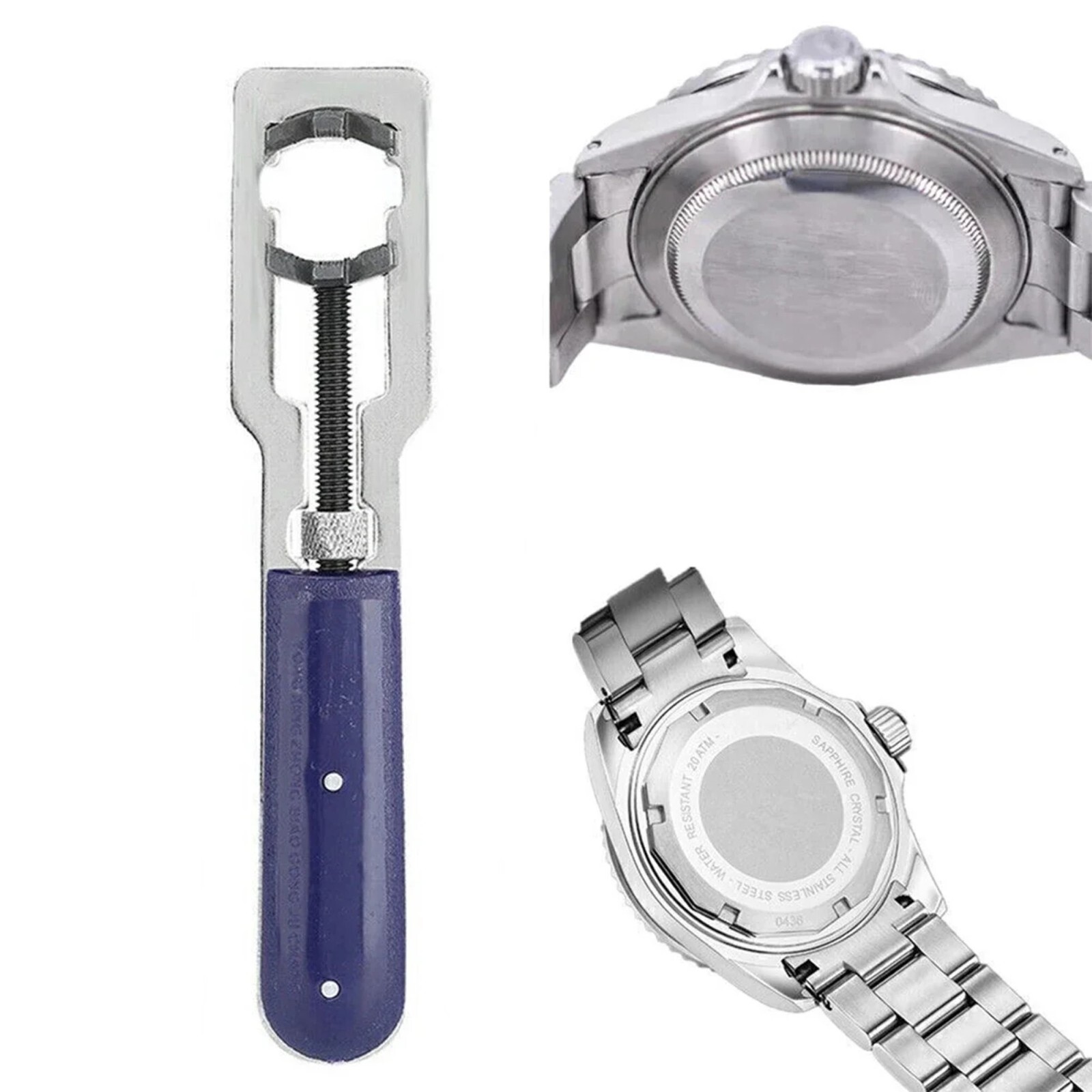 Protable Universal Watch Back Case Cover Opener Remover Repair Wrench Tool f