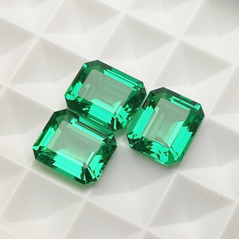 6CT Columbia Lab Grown Emerald Loose Gemstones Emerald Cut For Jewelry With AGL