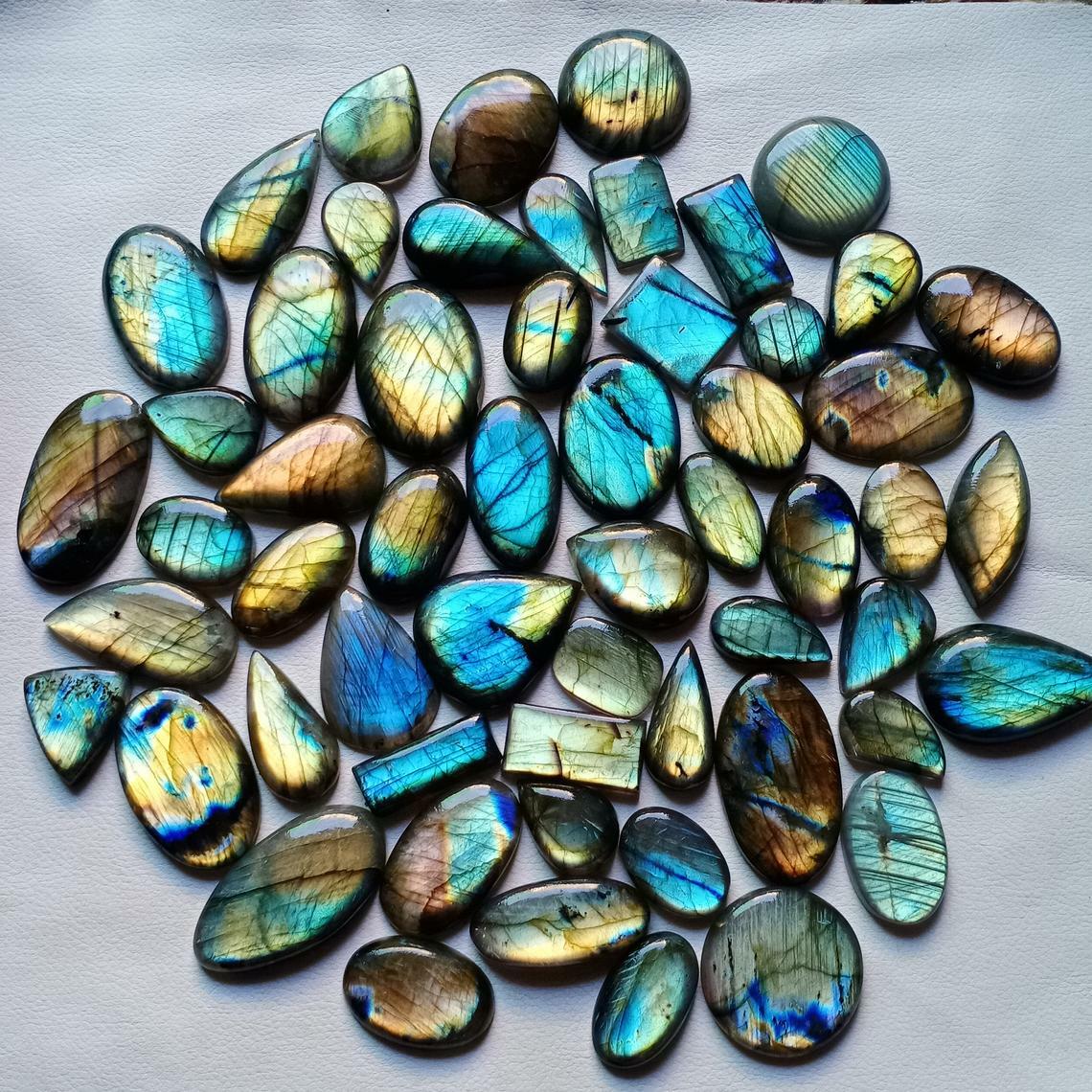 300 Ct Natural Labradorite Wholesale Parcel Labradorite Lot Loose Stone Cabochon