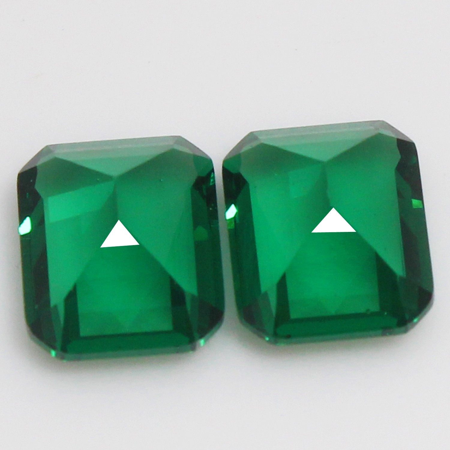 Natural Certified MUZO Green Emerald 8×6 MM Emerald Pair Unheated Loose Gemstone