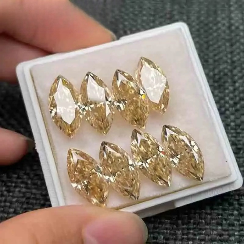 Champagne 0.5-3ct Multiple Shapes Moissanite Loose Stone VVS1 Wholesale Price