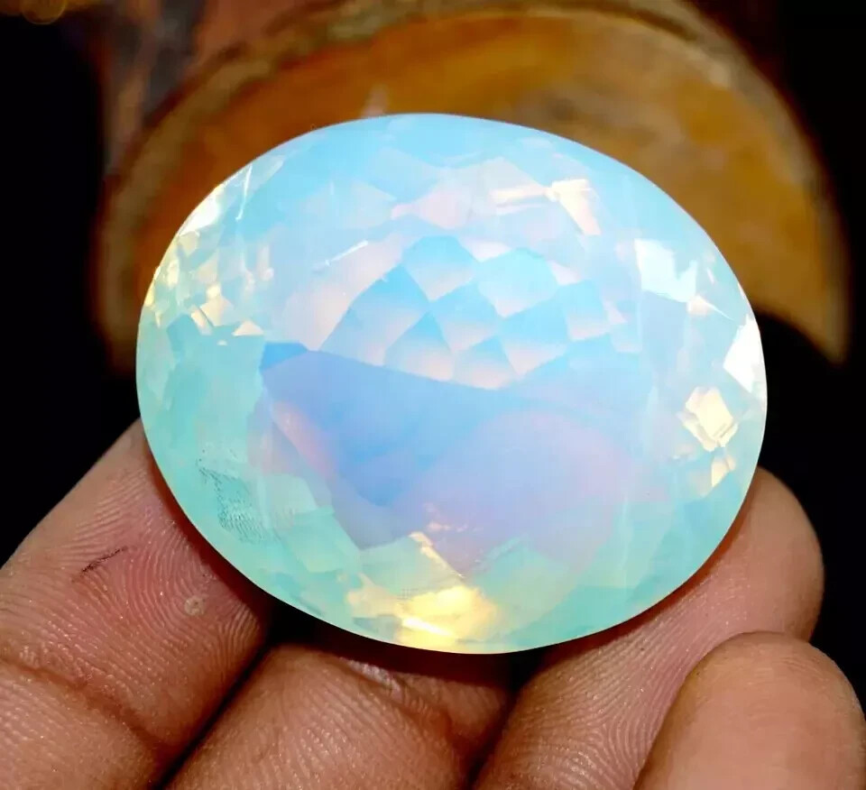 Fire Opal Oval Cut 120 Ct Welo Australian Natural Loose Certified Gemstone