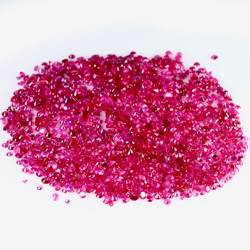 0.64 ct (50 pcs Lot) Significant CALIBRATED SIZE(1 x 1 mm) Round Natural Ruby