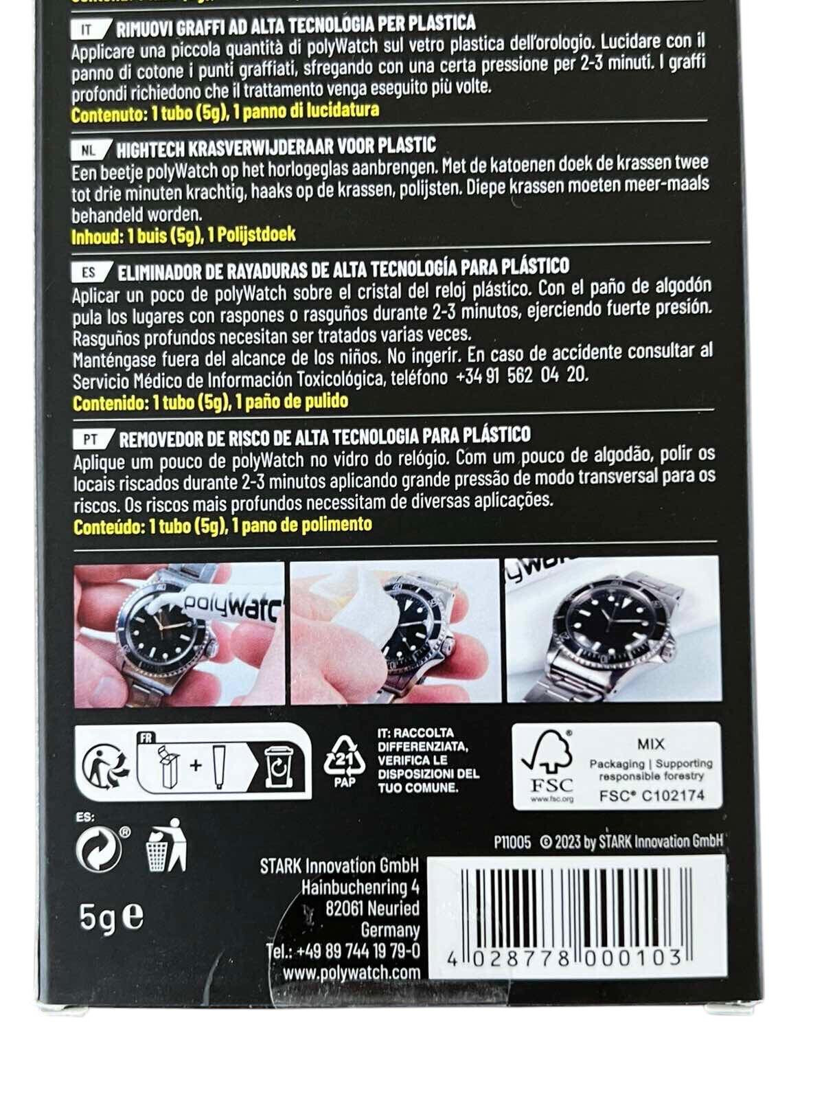 PolyWatch Plastic Polish All-Inclusive Set, Removes Scratches Plastic Watches