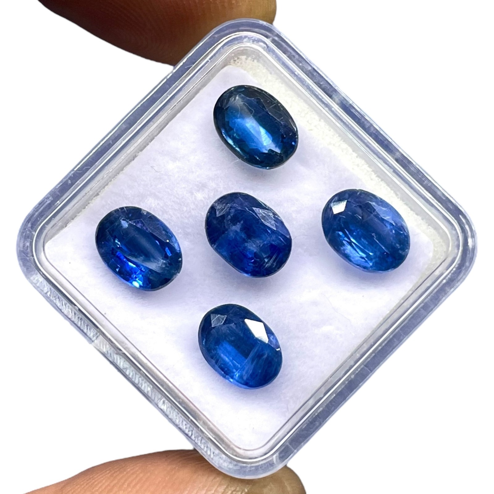 5 Pcs Natural Kyanite Blue 6x4mm Oval Cut Dazzling Untreated Loose Gemstones Lot