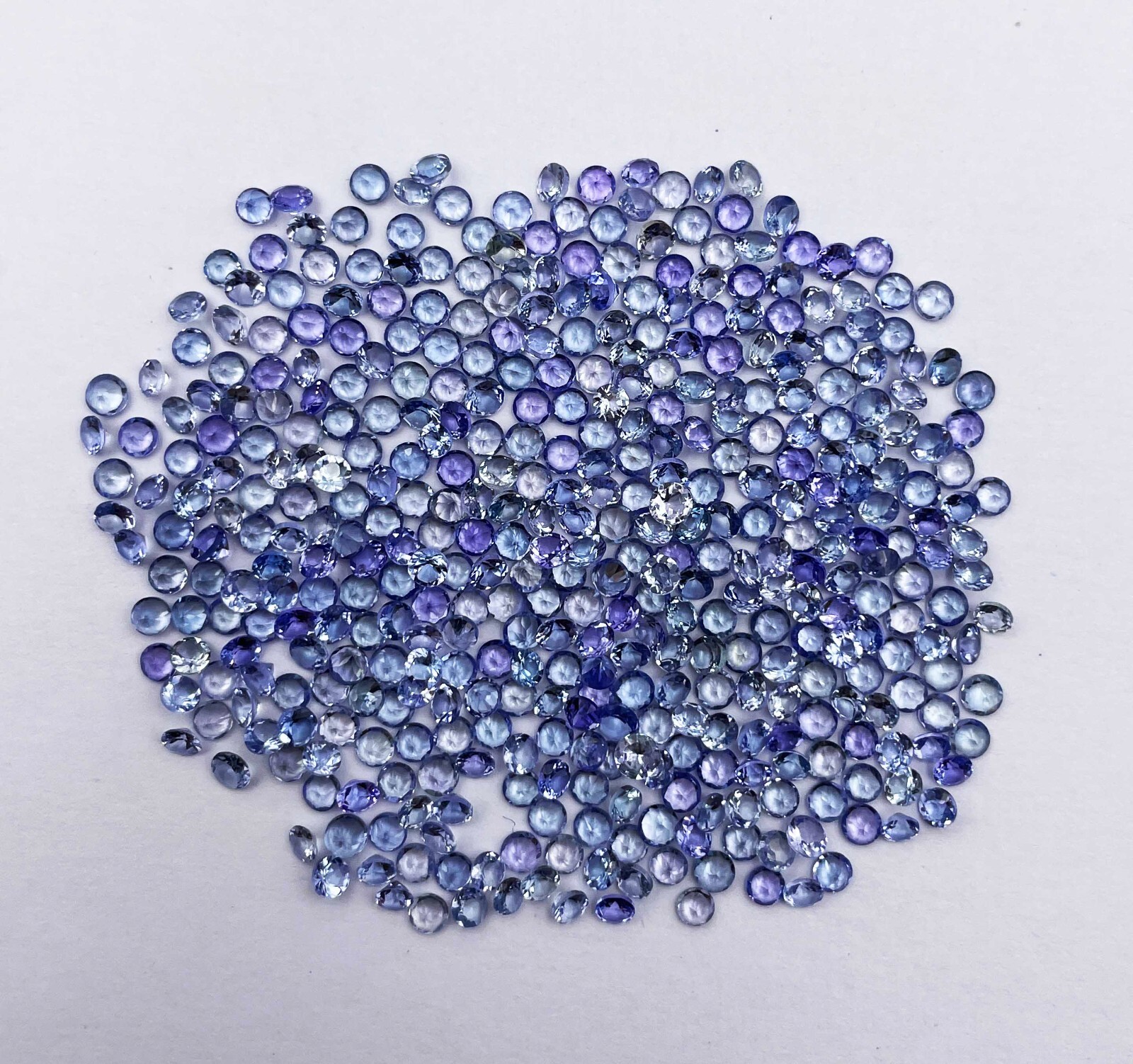 Natural Tanzanite Round Cut Loose Gemstone Lot 50 Pcs 2.50 MM 3.50 CT