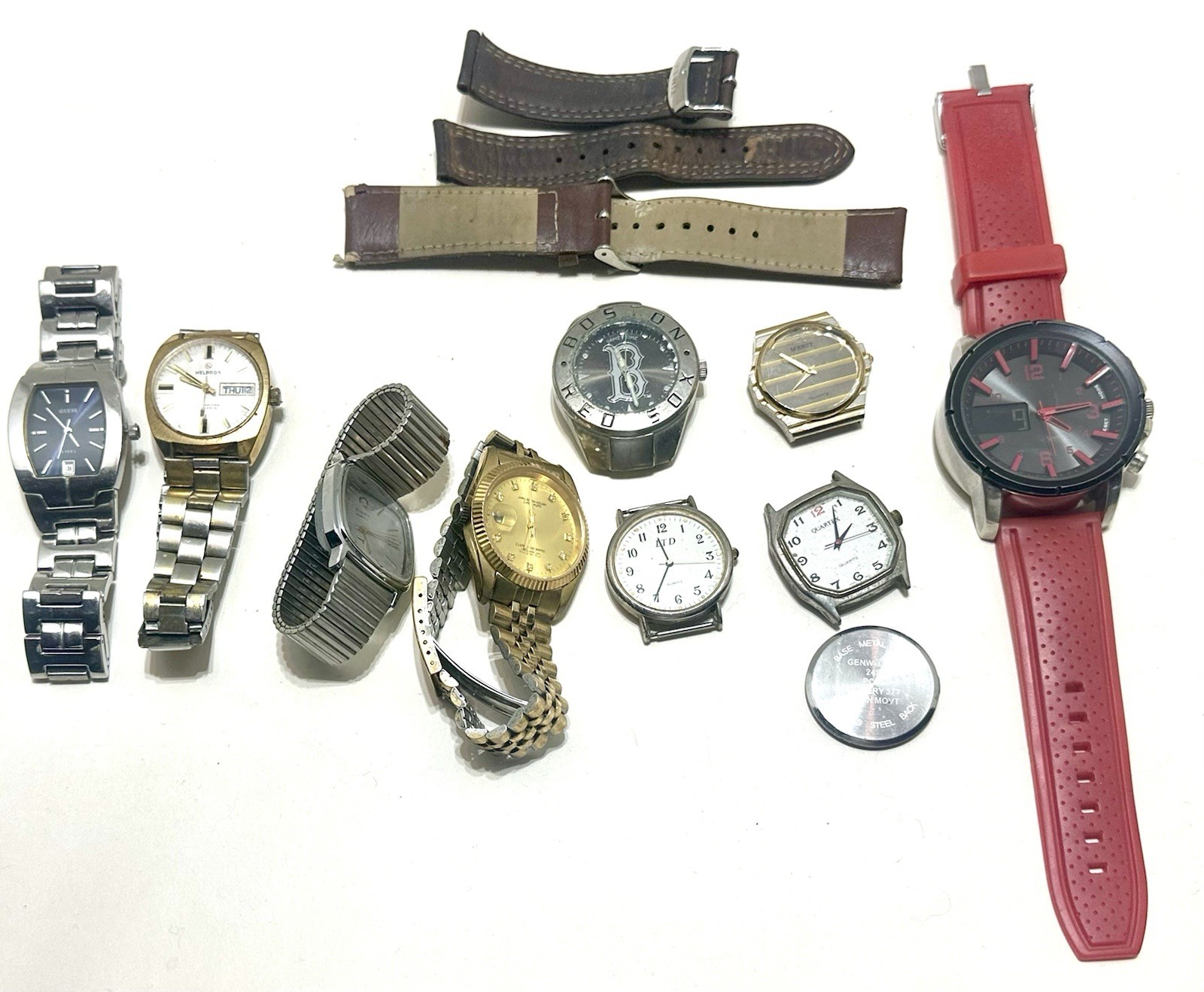 Men’s Mixed Large Watch Lot For Parts, Repair Or Wear VTG To Now (None Tested)