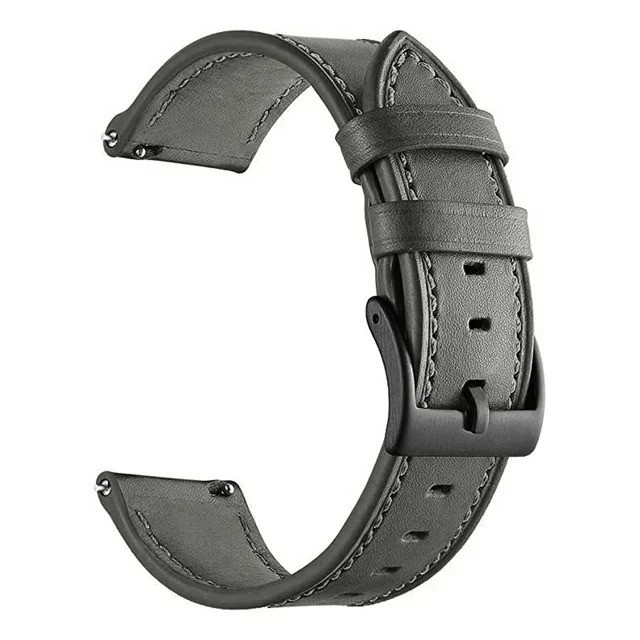 20mm 22mm Classic Genuine Leather Watch Band Strap Quick Release Wristband