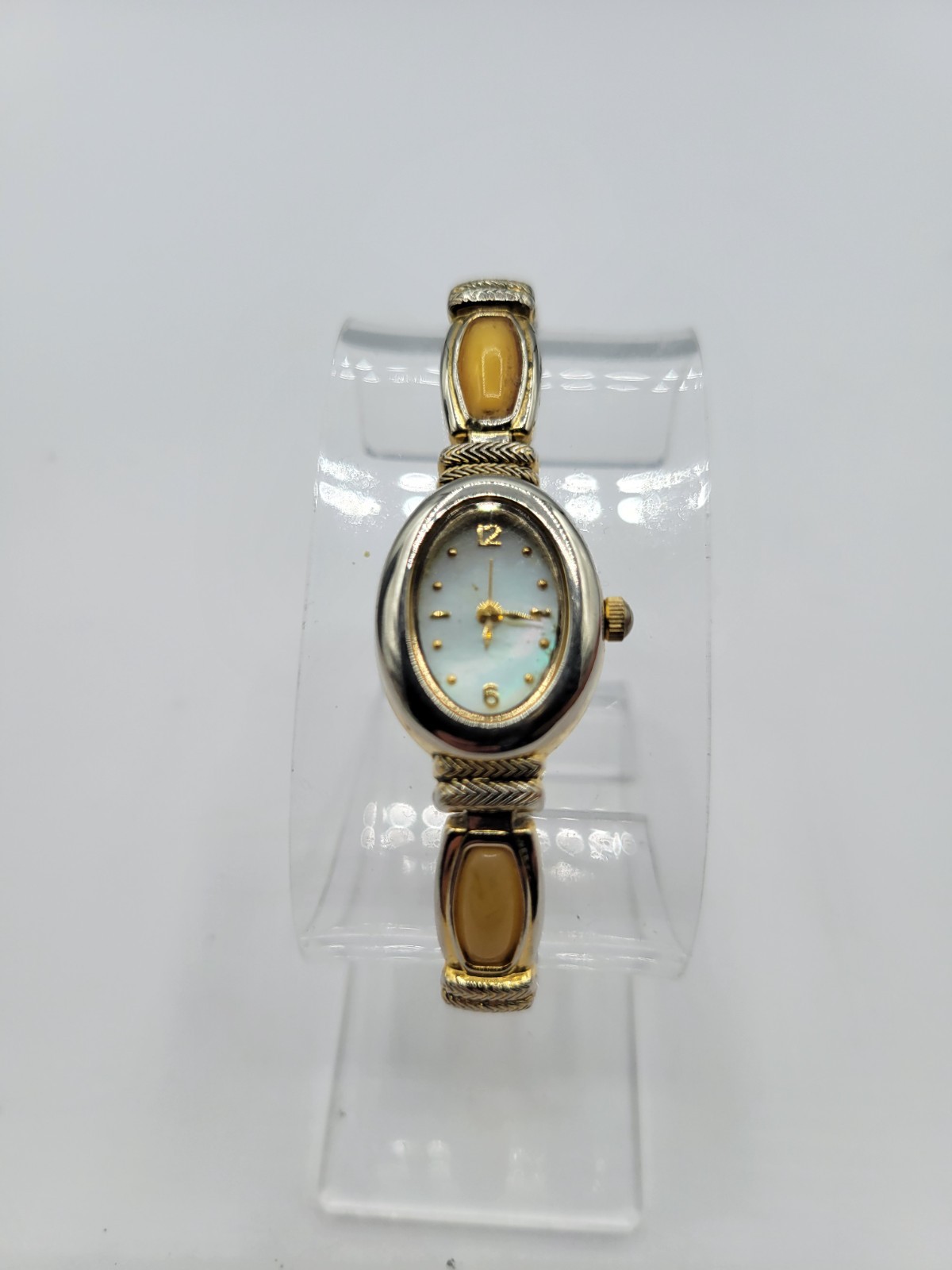 Vintage Valleta Ladies Watch With Yellow Stones and new Battery