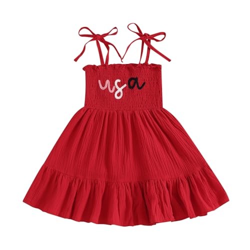 4th of July Toddler Girl Outfit Fourth of July USA 18-24 Months Red Usa