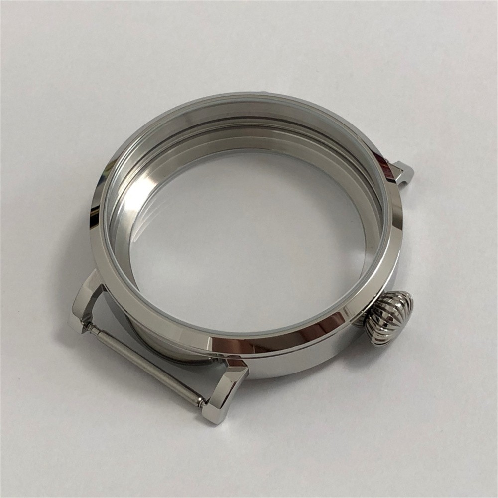 NEW 46mm Watch Case Mineral Glass Crystal for ETA6497/6498/ST3600/3621 Movements