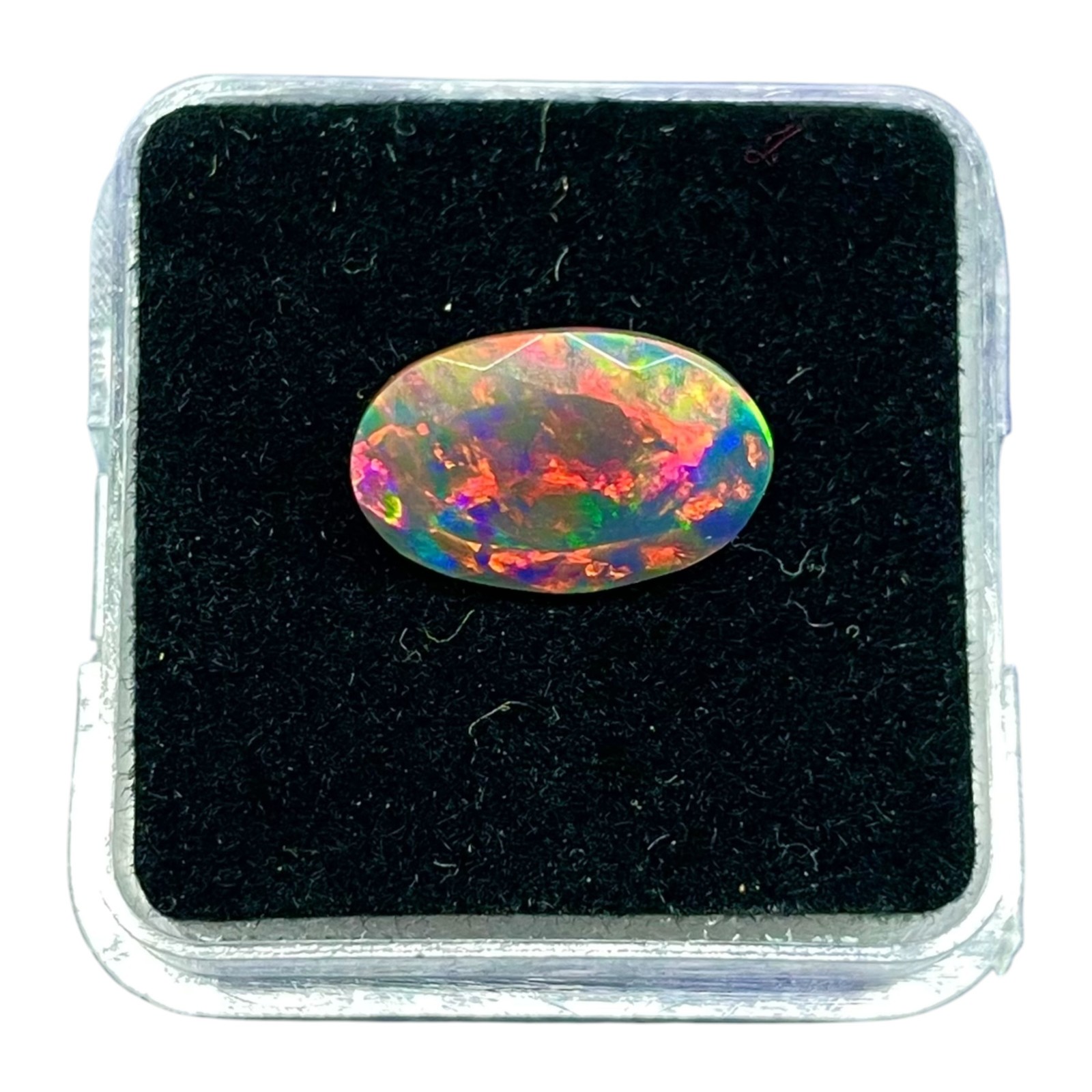 2.25 Cts Natural Black Opal 12x8mm Oval Cut AAA+ Quality Flashy Loose Gemstone
