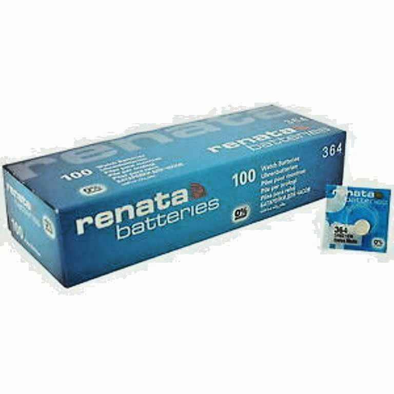 Renata 364 SR621SW 1.55V Silver Oxide Battery-Box of 100 W/TRACKING