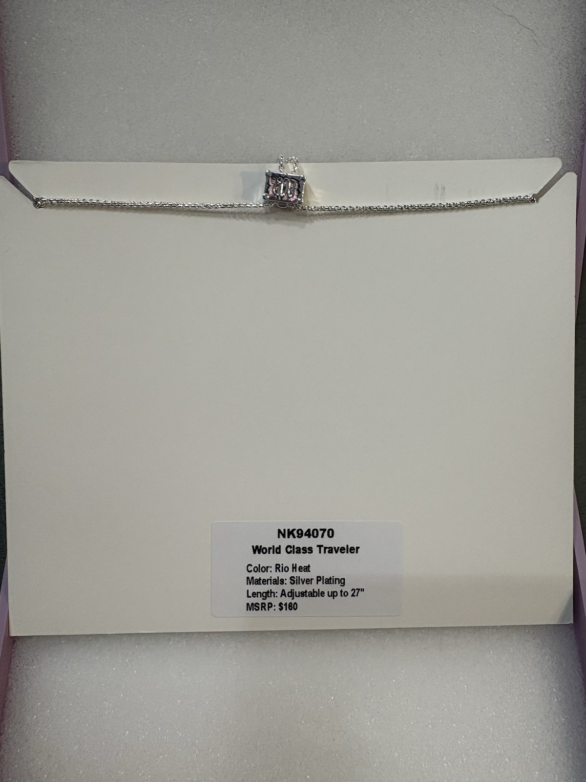 NK94070 World Class Traveler Color: Rio Heat Materials: Silver Plating